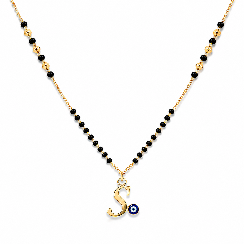 Suvyara Initial Nazar Mangalsutra Necklace