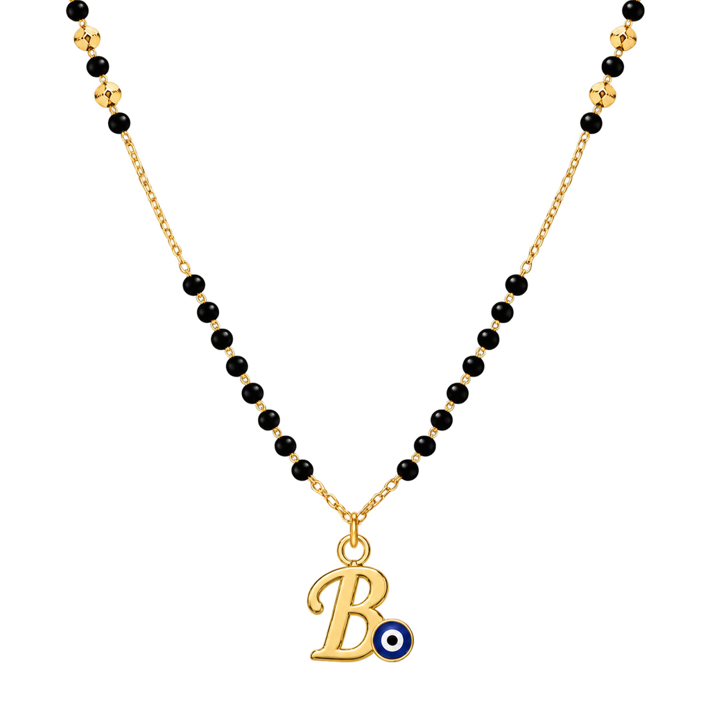 Suvyara Initial Nazar Mangalsutra Necklace - B
