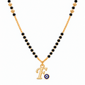 Suvyara Initial Nazar Mangalsutra Necklace - F