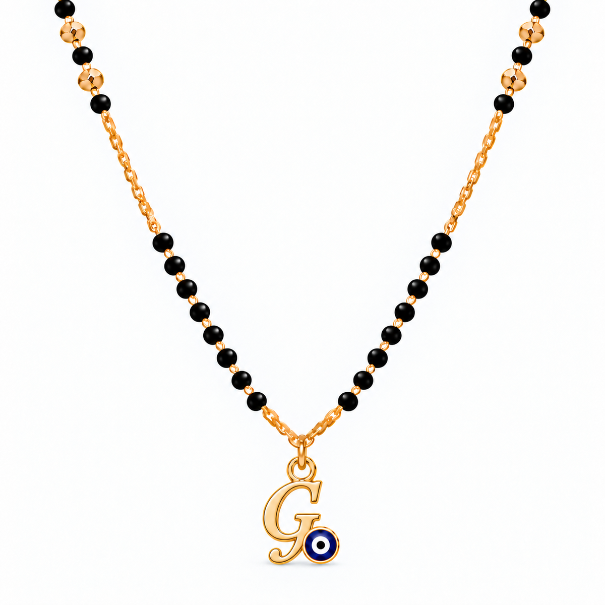 Suvyara Initial Nazar Mangalsutra Necklace - G