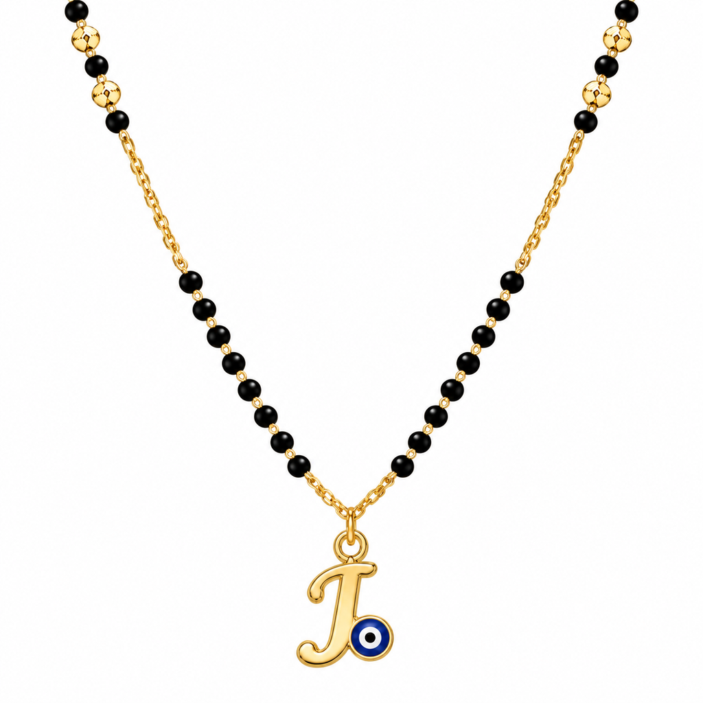 Suvyara Initial Nazar Mangalsutra Necklace - J