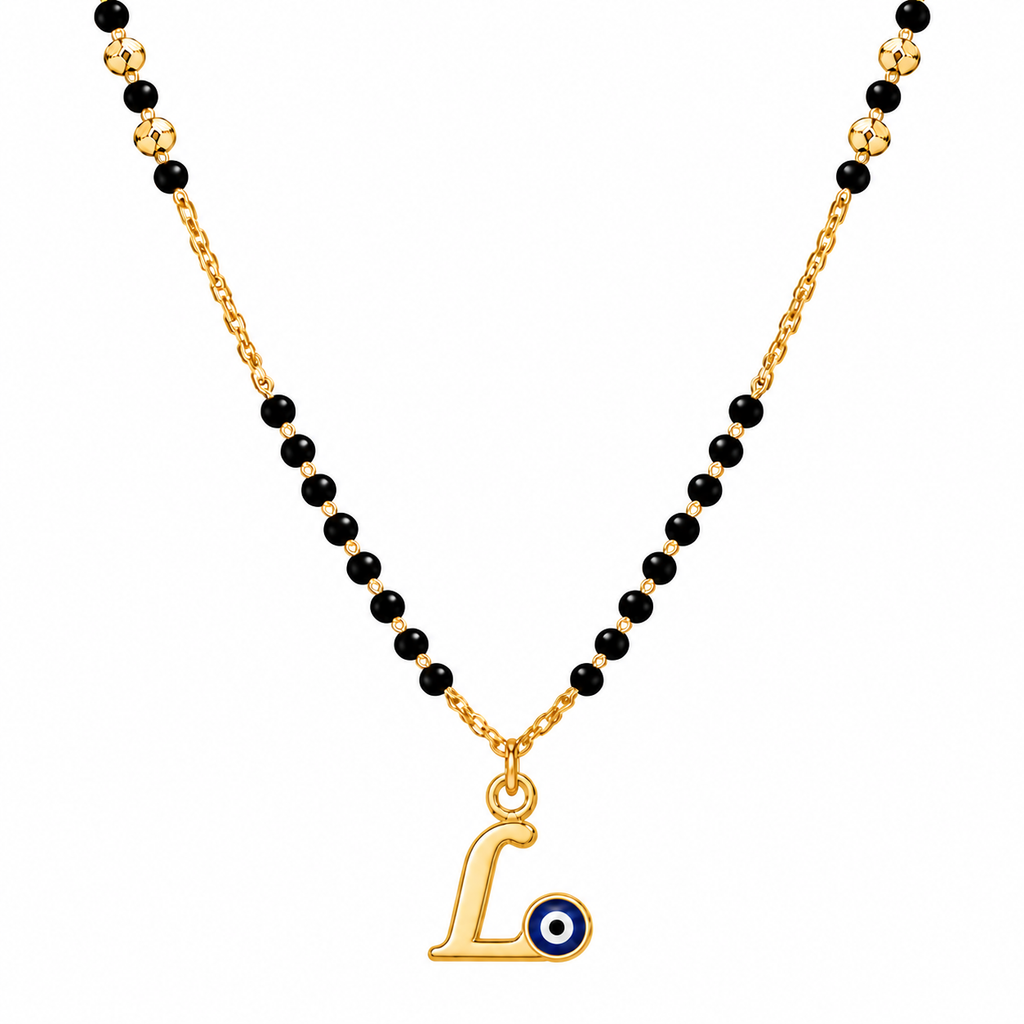 Suvyara Initial Nazar Mangalsutra Necklace - L