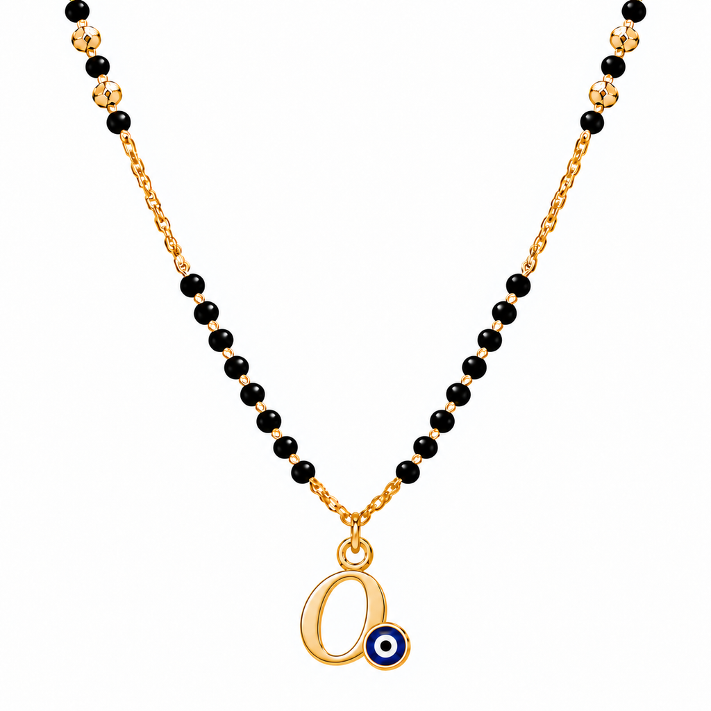 Suvyara Initial Nazar Mangalsutra Necklace - O