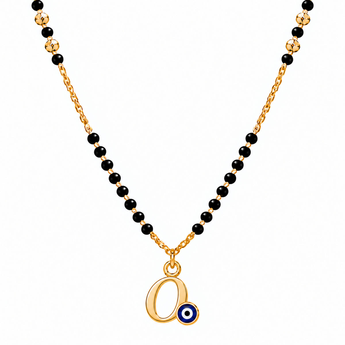 Suvyara Initial Nazar Mangalsutra Necklace - O