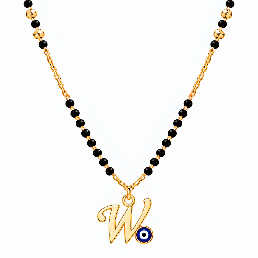 Suvyara Initial Nazar Mangalsutra Necklace - W