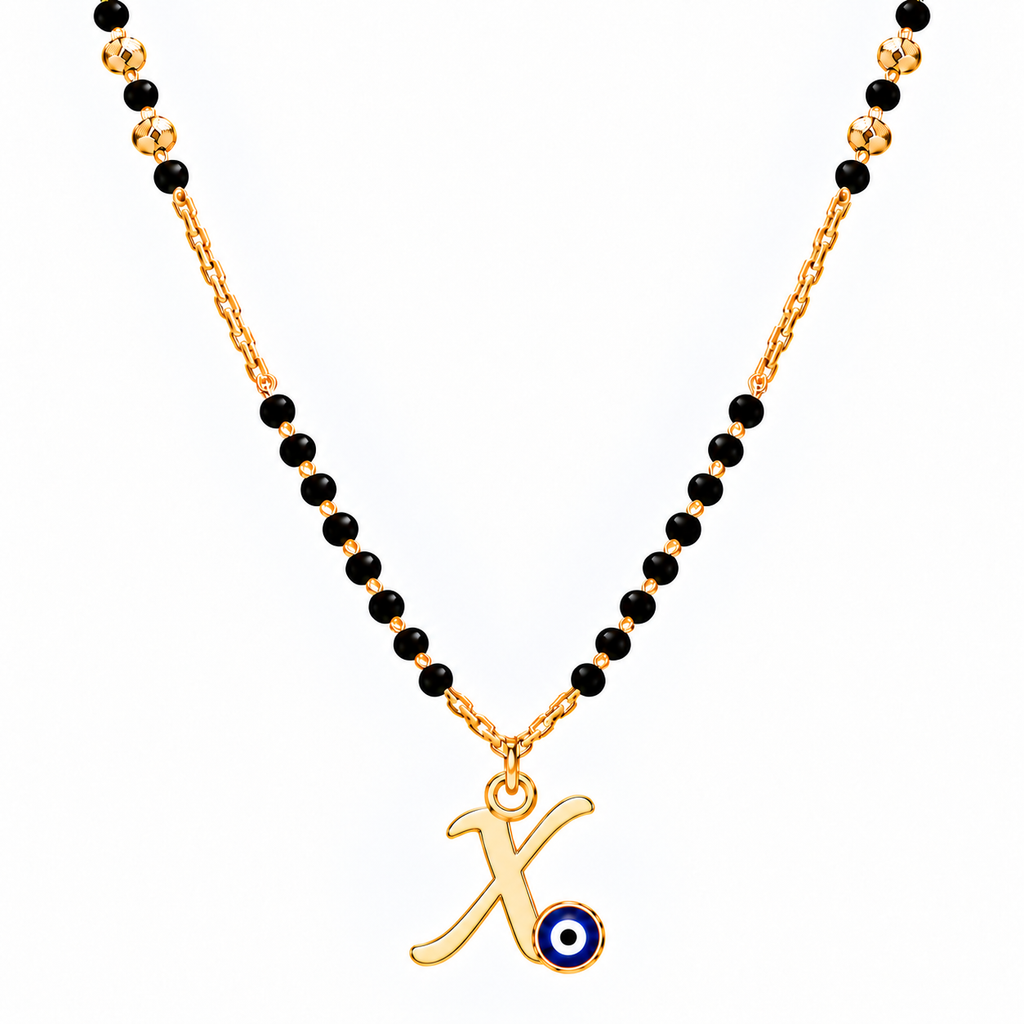 Suvyara Initial Nazar Mangalsutra Necklace - X