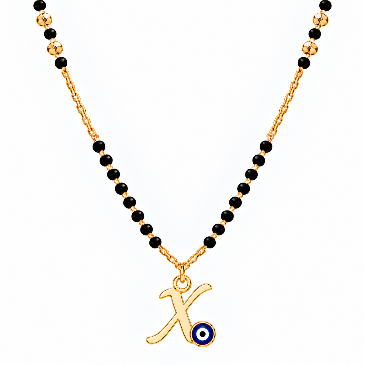 Suvyara Initial Nazar Mangalsutra Necklace - X