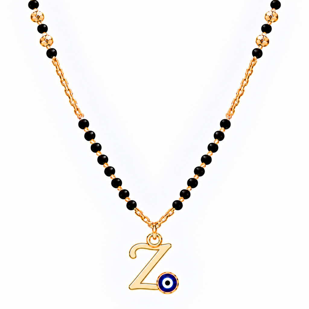 Suvyara Initial Nazar Mangalsutra Necklace - Z
