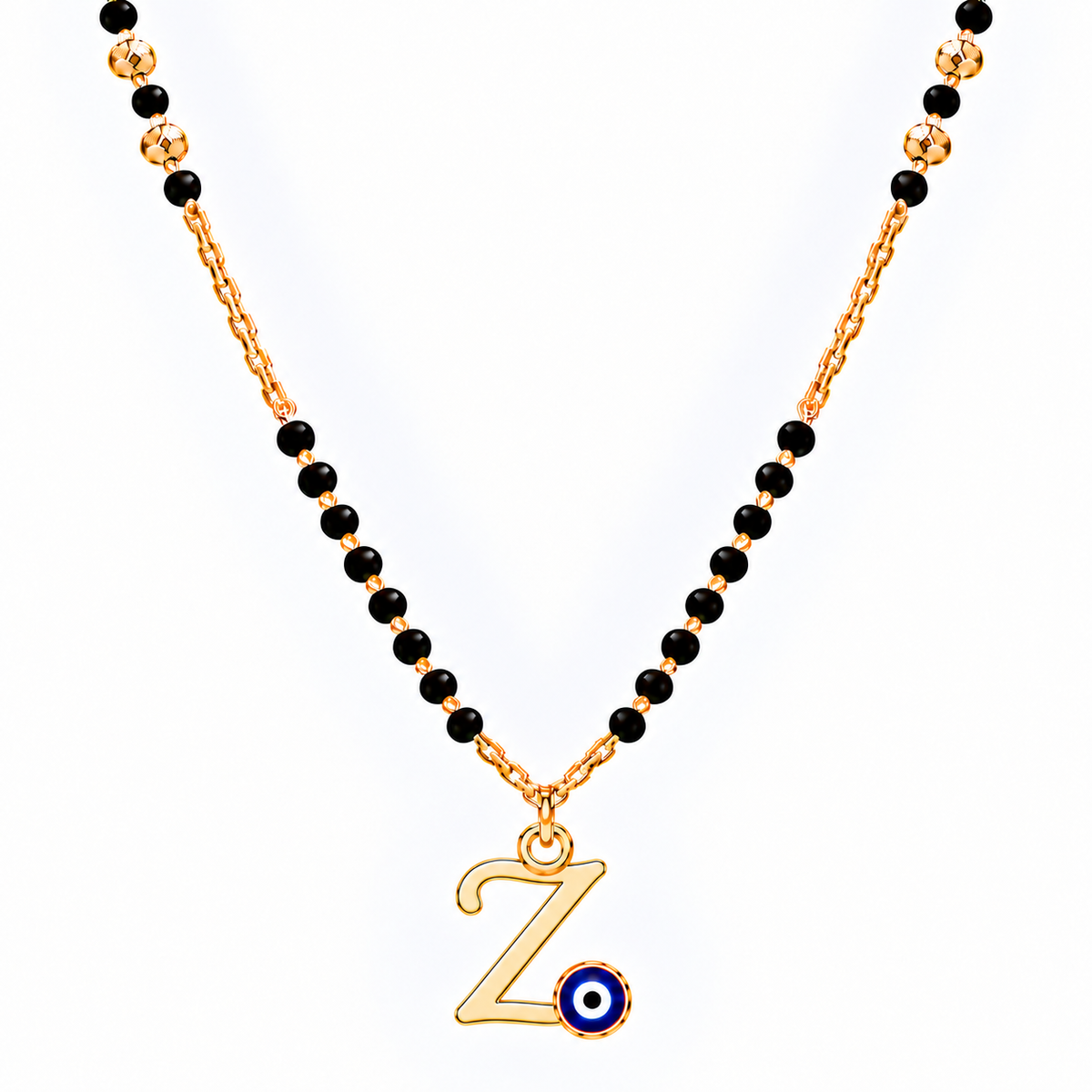 Suvyara Initial Nazar Mangalsutra Necklace - Z